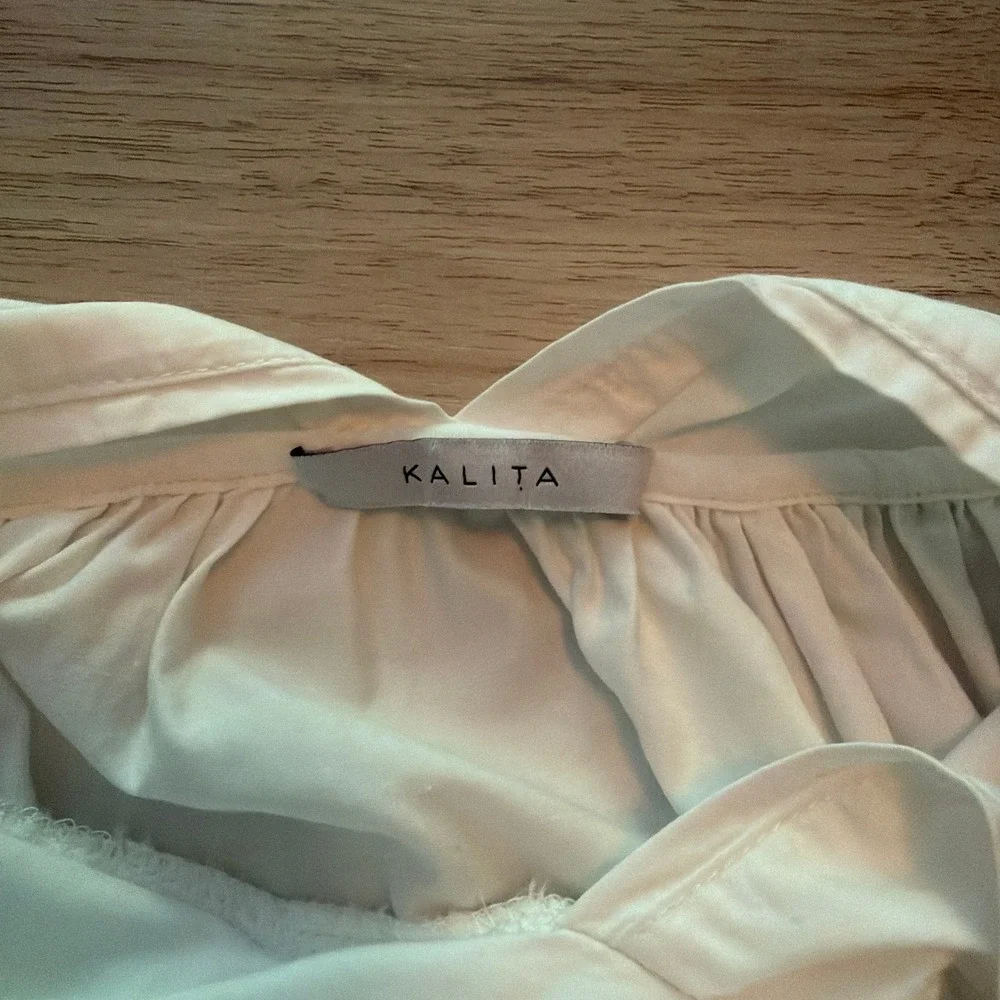 $785 KALITA Cotton Tiered V-Neck Maxi Dress White XS Mended European Summer - Picture 3 of 8